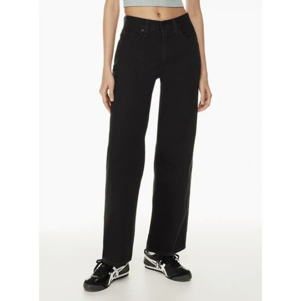 Aritzia Sunday Best Jupiter Wide Leg Jeans Sz 6 Black Stone High Rise Baggy New